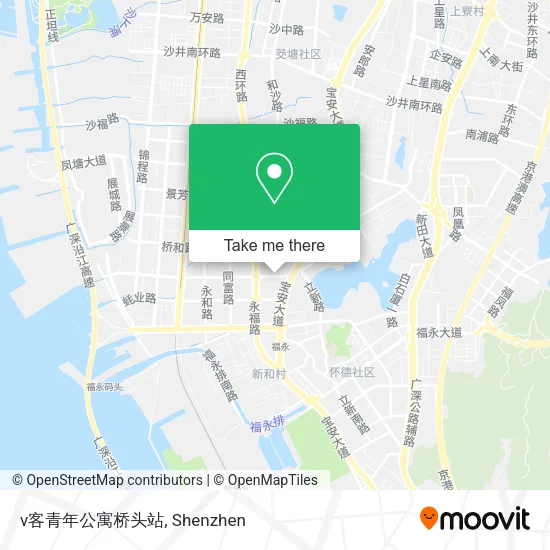 v客青年公寓桥头站 map