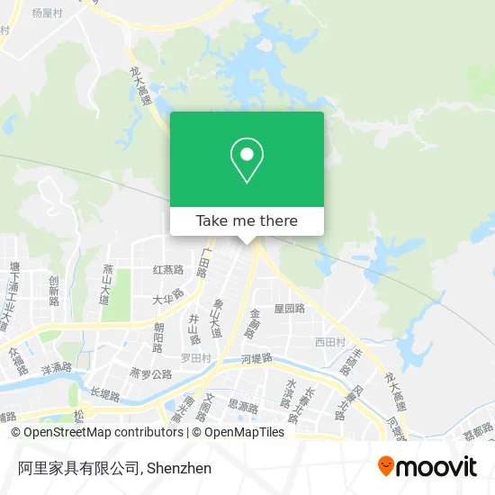 阿里家具有限公司 map