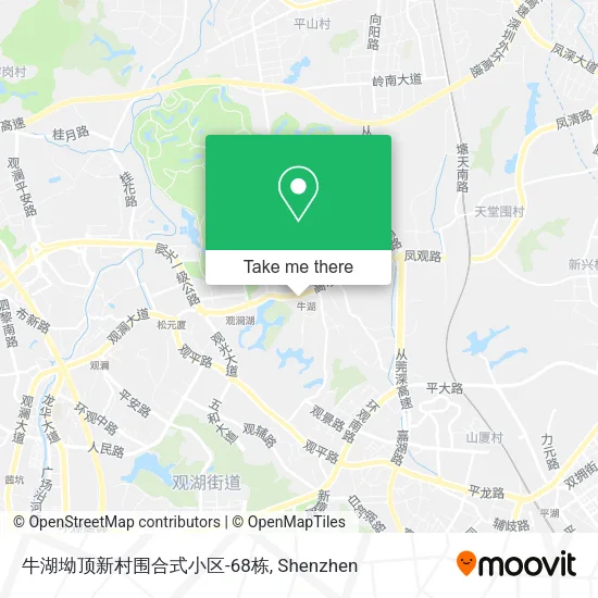 牛湖坳顶新村围合式小区-68栋 map