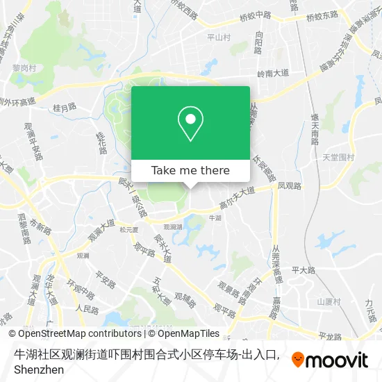 牛湖社区观澜街道吓围村围合式小区停车场-出入口 map
