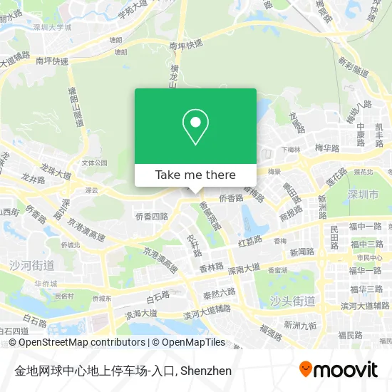 金地网球中心地上停车场-入口 map