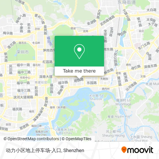 动力小区地上停车场-入口 map