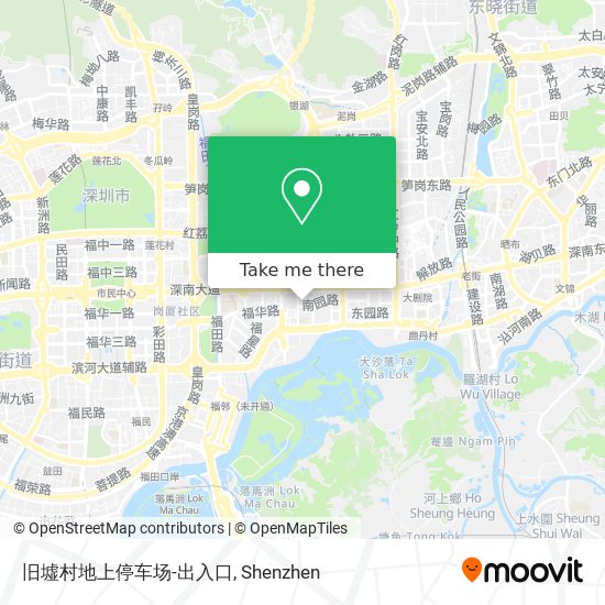 旧墟村地上停车场-出入口 map