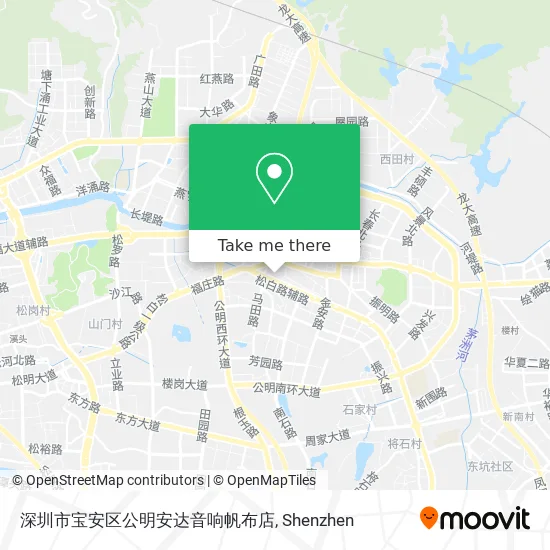 深圳市宝安区公明安达音响帆布店 map