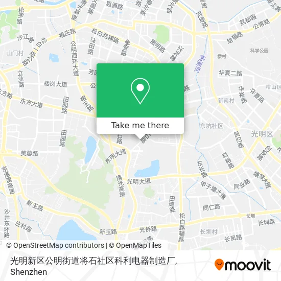 光明新区公明街道将石社区科利电器制造厂 map