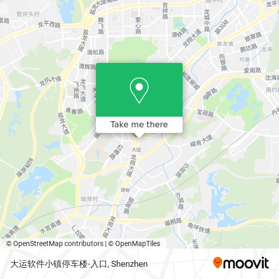 大运软件小镇停车楼-入口 map