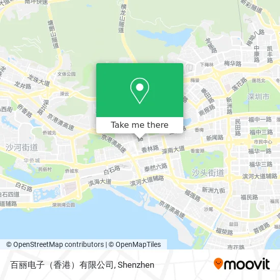 百丽电子（香港）有限公司 map