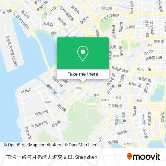 前湾一路与月亮湾大道交叉口 map