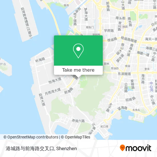 港城路与前海路交叉口 map