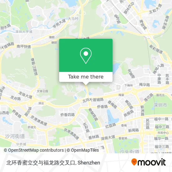 北环香蜜立交与福龙路交叉口 map