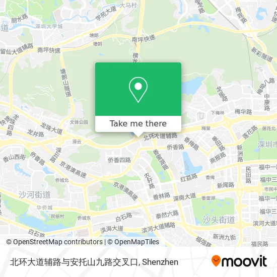 北环大道辅路与安托山九路交叉口 map