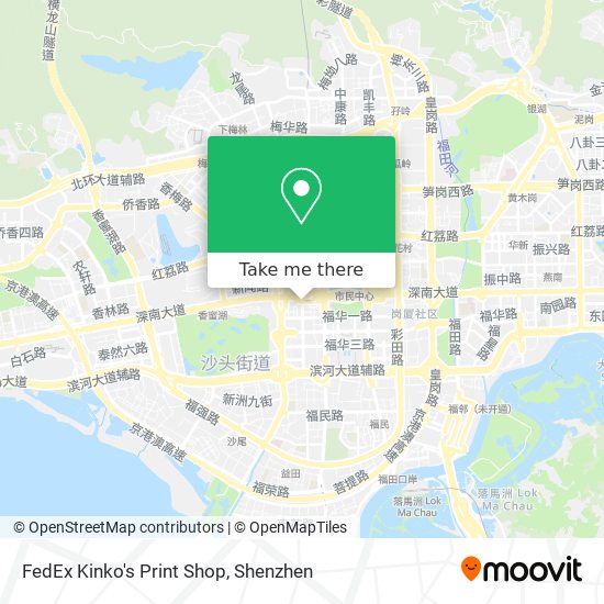 FedEx Kinko's Print Shop map