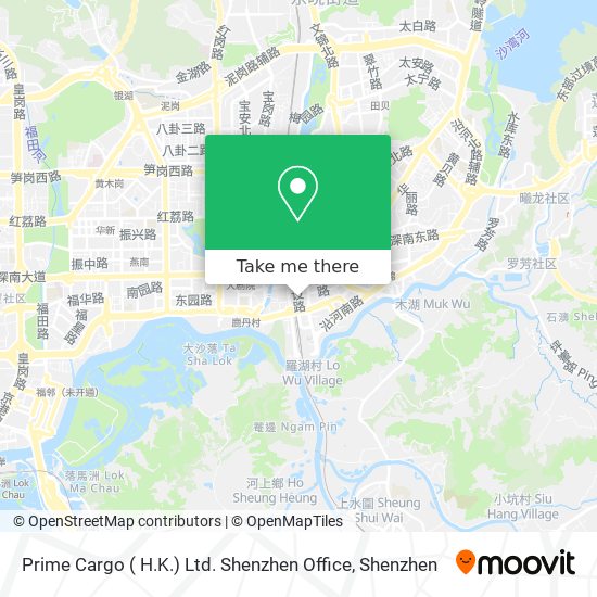 Prime Cargo ( H.K.) Ltd. Shenzhen Office map