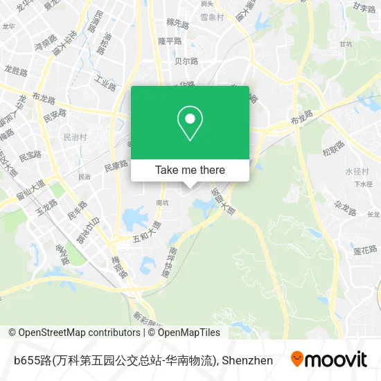 b655路(万科第五园公交总站-华南物流) map
