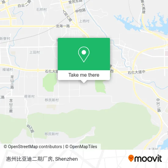 惠州比亚迪二期厂房 map