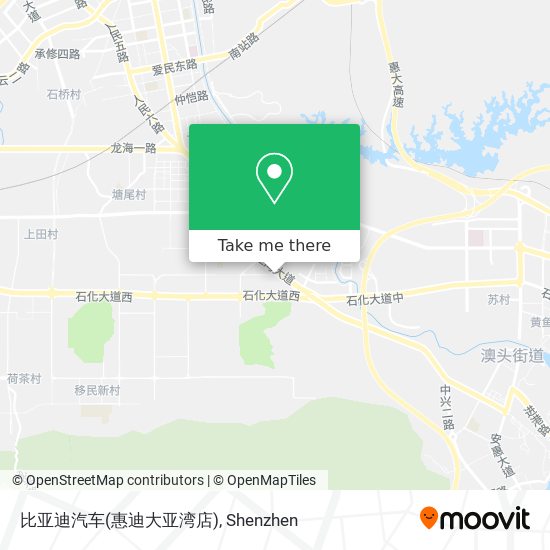 比亚迪汽车(惠迪大亚湾店) map