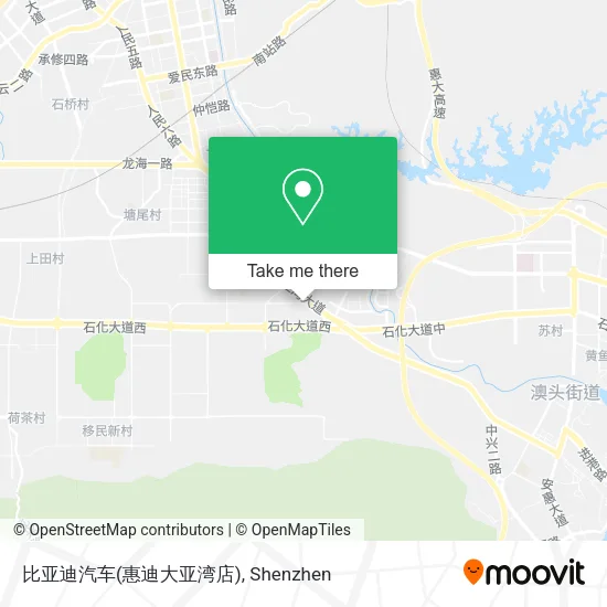 比亚迪汽车(惠迪大亚湾店) map