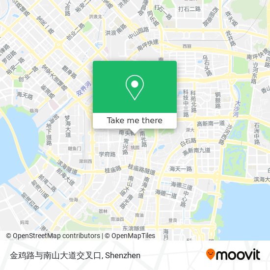 金鸡路与南山大道交叉口 map