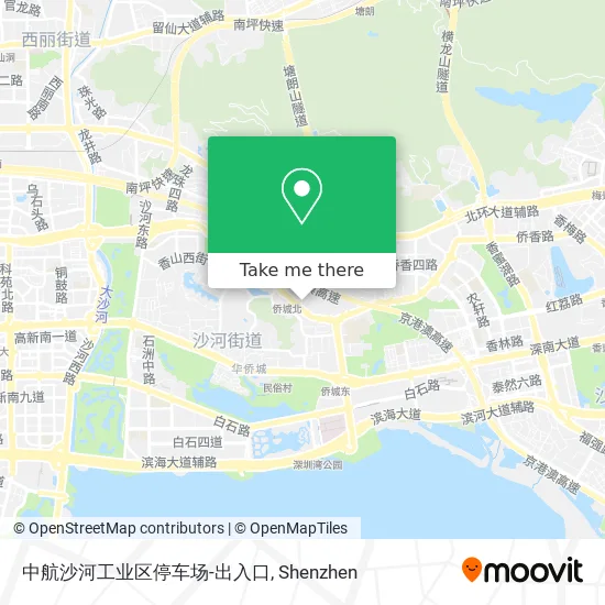 中航沙河工业区停车场-出入口 map