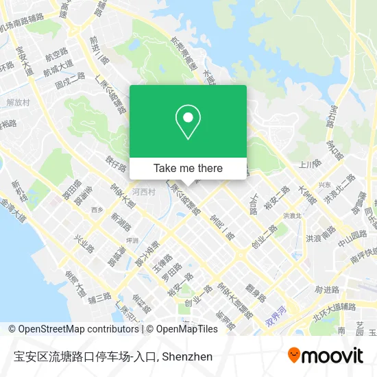 宝安区流塘路口停车场-入口 map