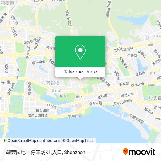 耀荣园地上停车场-出入口 map