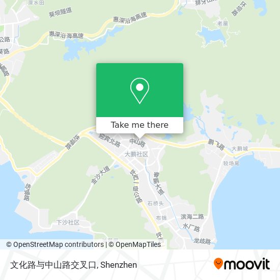 文化路与中山路交叉口 map