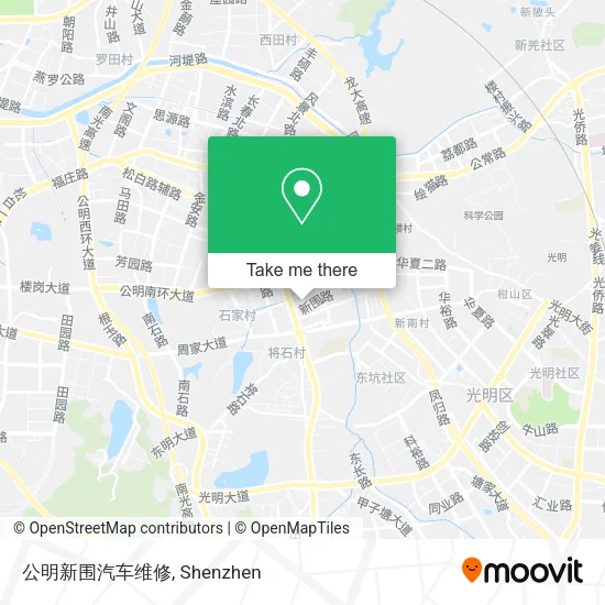 公明新围汽车维修 map