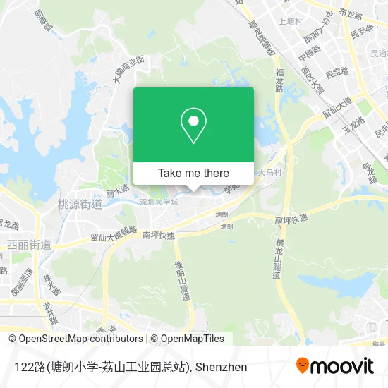 122路(塘朗小学-荔山工业园总站) map