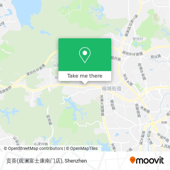 贡茶(观澜富士康南门店) map
