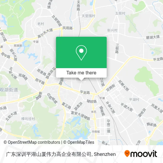 广东深训平湖山厦伟力高企业有限公司 map
