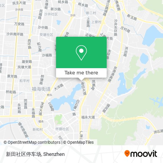 新田社区停车场 map