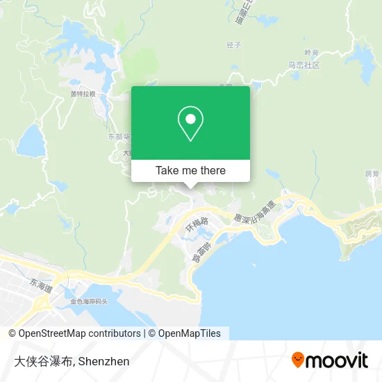 大侠谷瀑布 map