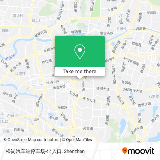 松岗汽车站停车场-出入口 map
