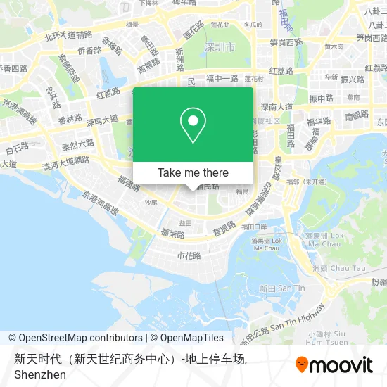 新天时代（新天世纪商务中心）-地上停车场 map