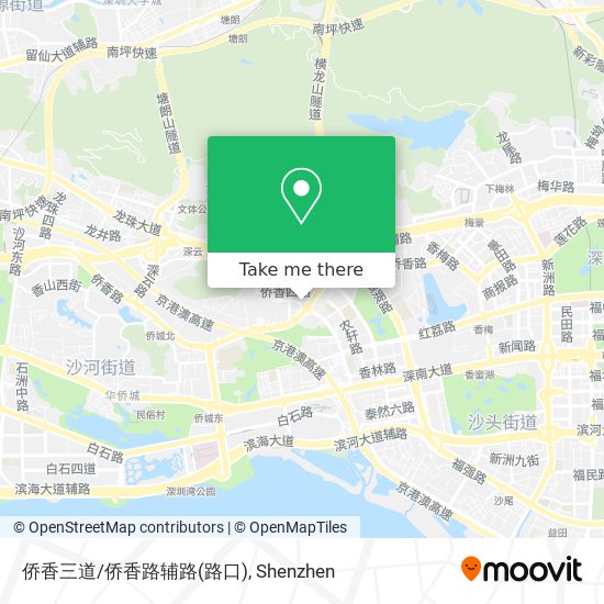侨香三道/侨香路辅路(路口) map