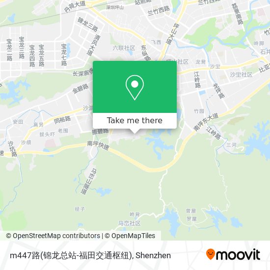 m447路(锦龙总站-福田交通枢纽) map