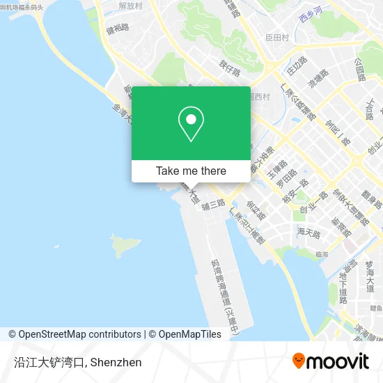 沿江大铲湾口 map