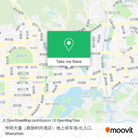 华明大厦（商旅时尚酒店）地上停车场-出入口 map