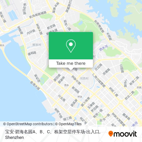 宝安·碧海名园A、B、C、栋架空层停车场-出入口 map