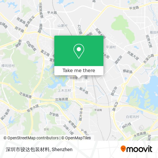 深圳市骏达包装材料 map