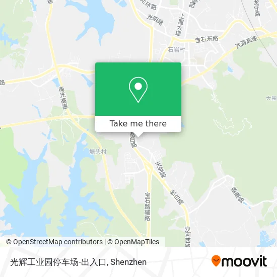 光辉工业园停车场-出入口 map