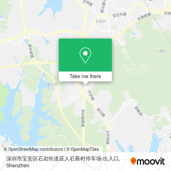 深圳市宝安区石岩街道应人石新村停车场-出入口 map