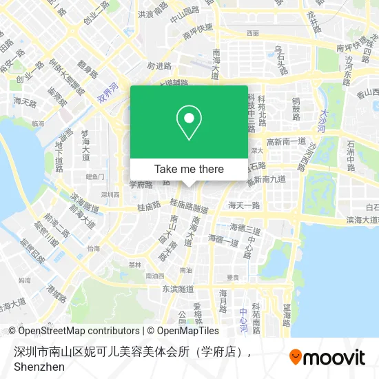 深圳市南山区妮可儿美容美体会所（学府店） map