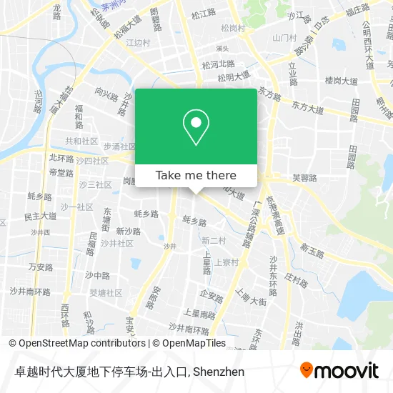 卓越时代大厦地下停车场-出入口 map