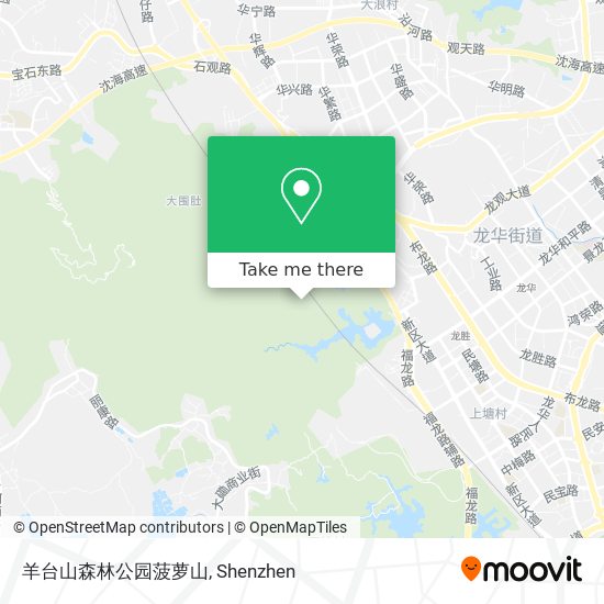 羊台山森林公园菠萝山 map