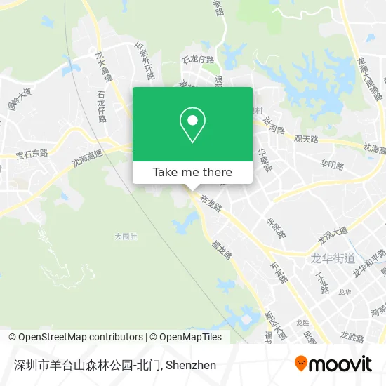 深圳市羊台山森林公园-北门 map