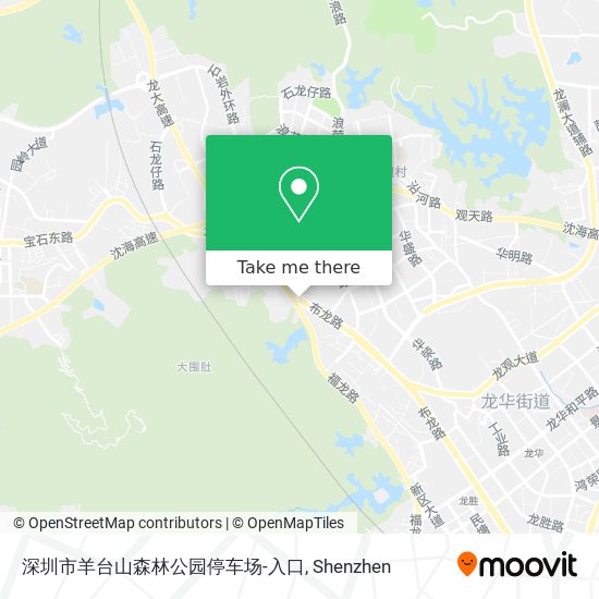 深圳市羊台山森林公园停车场-入口 map