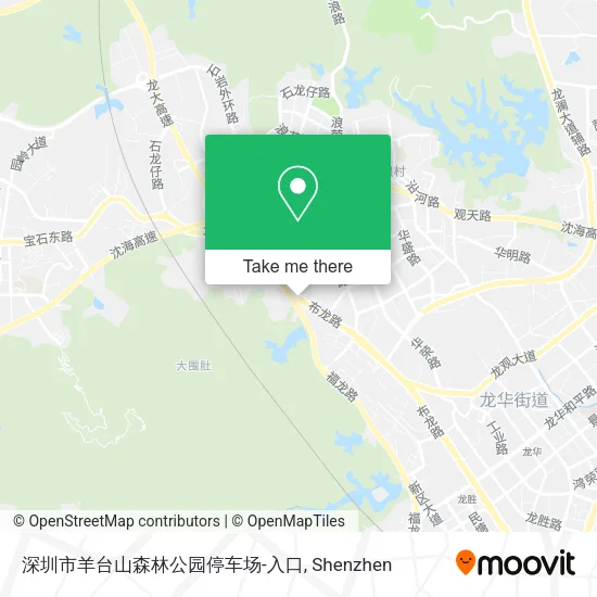 深圳市羊台山森林公园停车场-入口 map