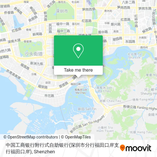 中国工商银行附行式自助银行(深圳市分行福田口岸支行福田口岸) map