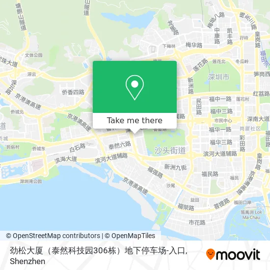 劲松大厦（泰然科技园306栋）地下停车场-入口 map